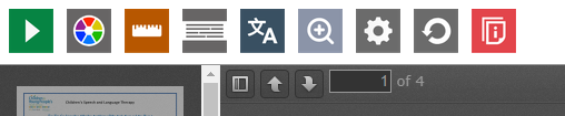 options bar with several boxes including a dark grey box with an A in it, the translation tool.