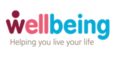 Wellbeing Service Logo with tag line 'Helping you live your life'.