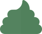 Green Poo Illustration - A picture of a mid to dark green coloured poo